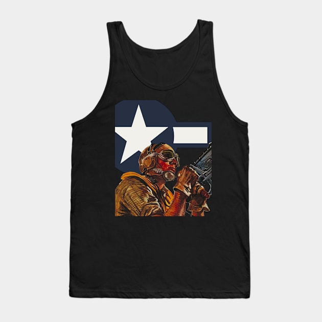 USAAF Vintage Poster style Tank Top by BearCaveDesigns